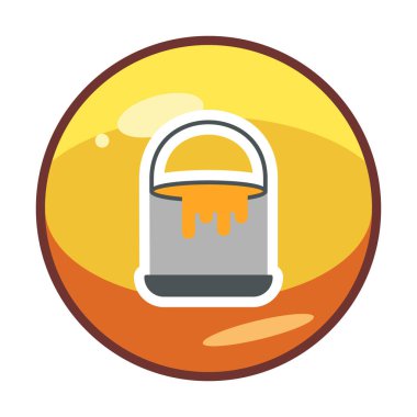 Boya kovası simge vektör çizim