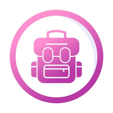 sırt çantası simgesi vektör illüstrasyonu