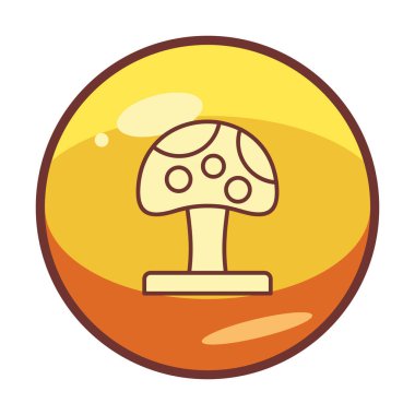 Mushroom icon, vector illustration simple design