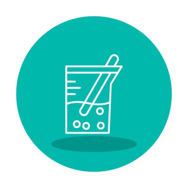 Beaker modern simgesinin vektör illüstrasyonu                          