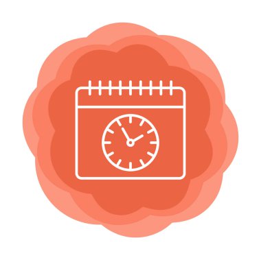 Beyaz arka plan üzerinde izole zamanlama simgesini