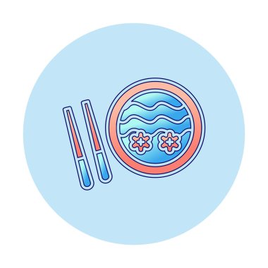 Ramen Web simgesi, vektör illüstrasyonu