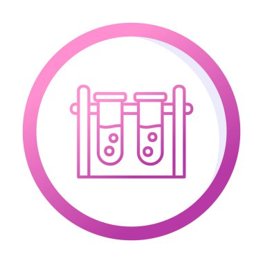 test tüpleri vektör düz renk simgesi 