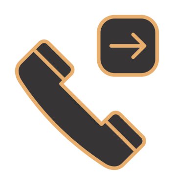 Giden telefon simgesi vektör çizimi tasarımı