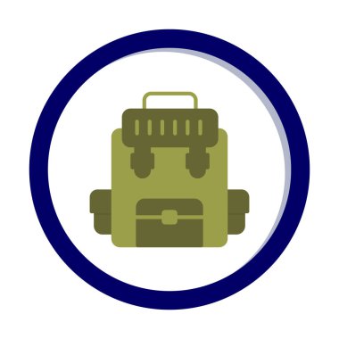 Askeri Sırt Çantası vektör çizimi