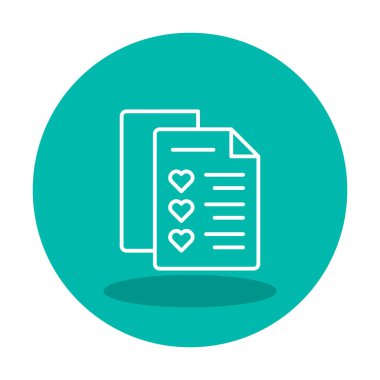 Dilek listesi. Web simgesi basit illüstrasyon 