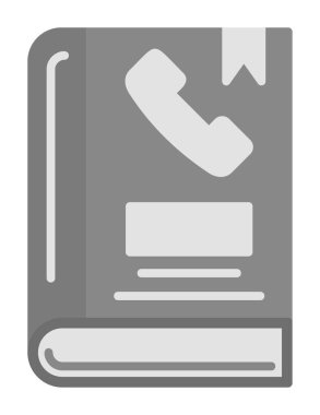 Telefon Rehberi düz simgesi, vektör çizim