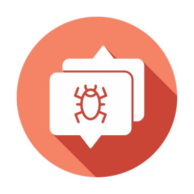 Konuşma balonu vektör resimlemesindeki hata simgesi 