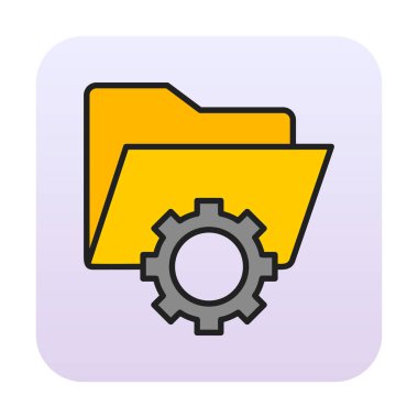 Basit Veri Yönetimi simgesi, vektör illüstrasyonu