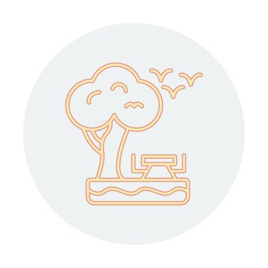 Yedek vektör renk simgesine sahip park 