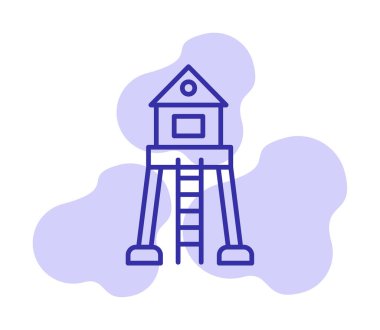 Askeri Kule. Web simgesi basit illüstrasyon 