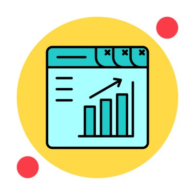 büyüme grafik simgesini, vektör çizim