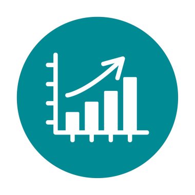 büyüyen grafik, bar grafiği vektör çizimi