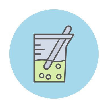 Beaker modern simgesinin vektör illüstrasyonu                          