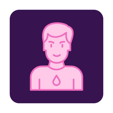 Basit Survivor kişi avatar simgesi, vektör illüstrasyonu