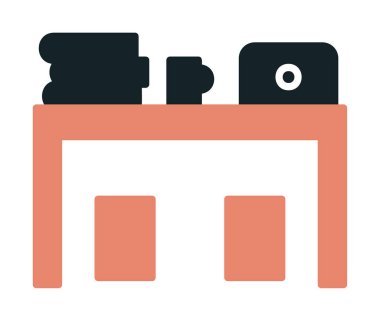 bilgisayar Resepsiyon simge vektör çizim 