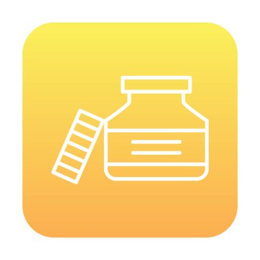 Mürekkep kavanozu simgesinin vektör çizimi 