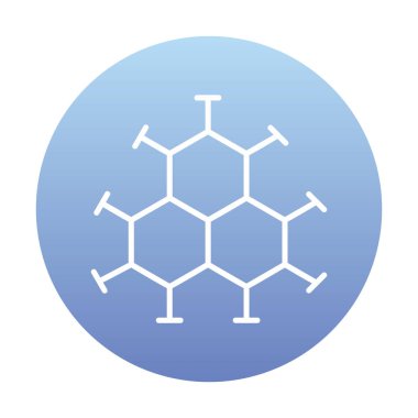 Basit molekül simgesi, vektör illüstrasyonu