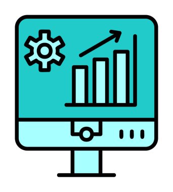 Pazar analiz simgesi vektör illüstrasyonu