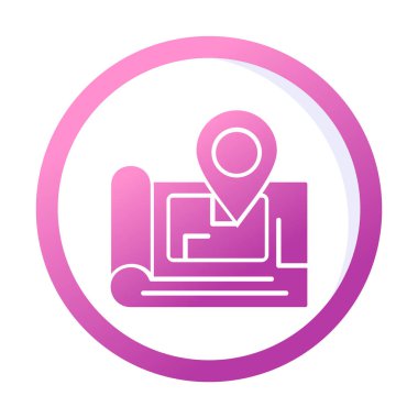 gps konum simgesi, vektör illüstrasyonu basit tasarım