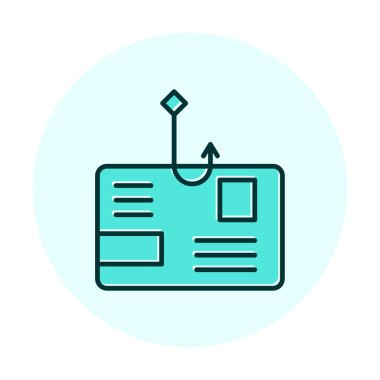 parola phishing simge vektör illüstrasyon tasarımı