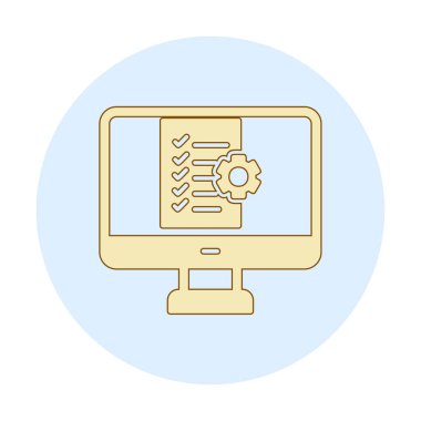 Proje Yönetimi simge vektör çizim