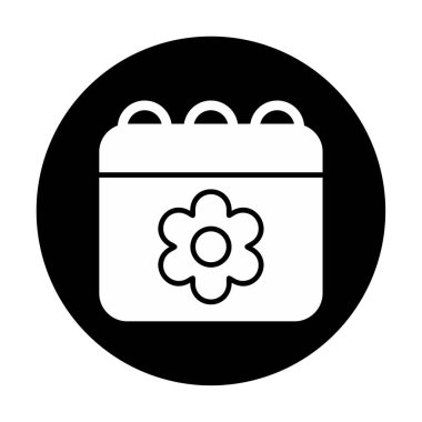 Sakura tarih simgesi, vektör çizimi 