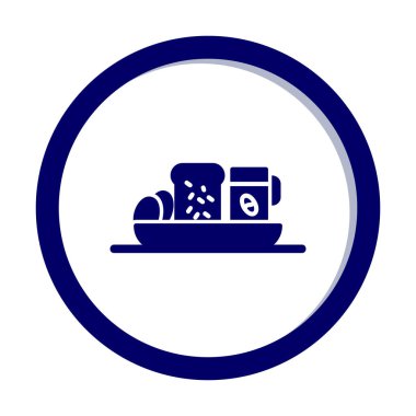 Gıda yassı simgesinin vektör illüstrasyonu