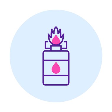 düz Kamp Gaz ikonu vektör çizimi 