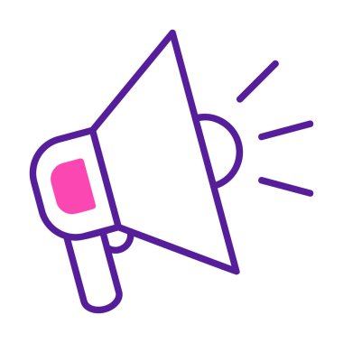 megafon ikonu. Hoparlör vektör illüstrasyonu. düz dizayn