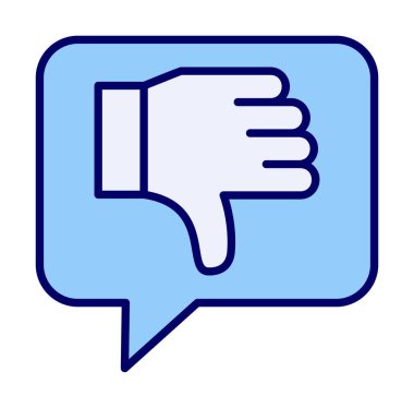 Hoşlanmıyorum. Web simgesi basit illüstrasyon 