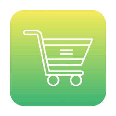  Alışveriş arabası simgesi, vektör çizimi basit tasarım