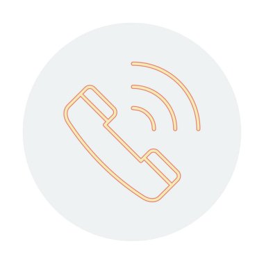 Basit bir telefon görüşmesi. simge illüstrasyonu  