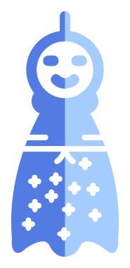 Teru Teru Bozu simgesi, vektör çizimi