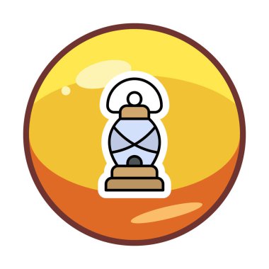 Basit düz Fener ikonu vektör illüstrasyonu 