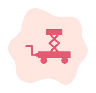 Makas kaldırma simgesi tasarımı, vektör illüstrasyonu