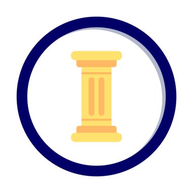 Sütun düz simgesinin vektör illüstrasyonu