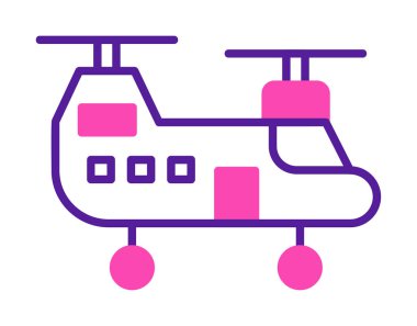 Askeri Heliciopter vektör ikonu. biçim düzdür  