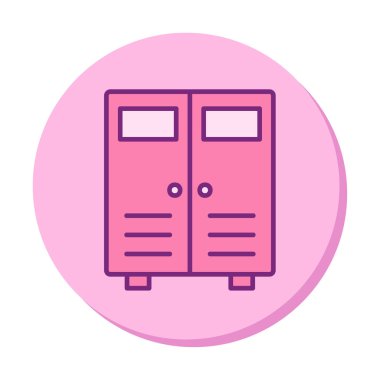 Lockers web simgesi, vektör illüstrasyonu                