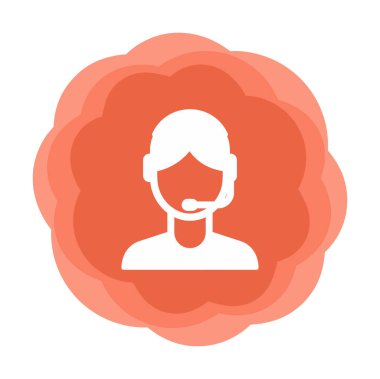 Vektör olarak Müşteri Hizmetleri Ajanı simgesi. logotype