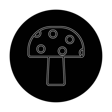 Mushroom icon, vector illustration simple design