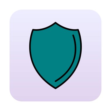 Kalkan yassı ikon vektör çizimi