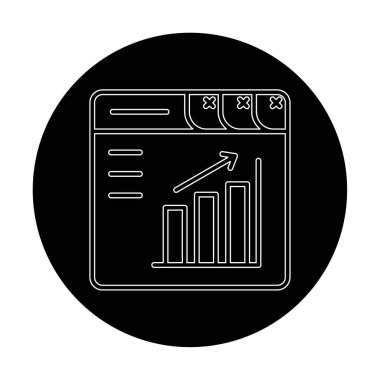 büyüme grafik simgesini, vektör çizim