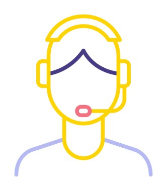 Vektör olarak Müşteri Hizmetleri Ajanı simgesi. logotype