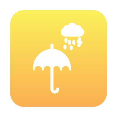 şemsiye simgesi vektör illüstrasyonu 