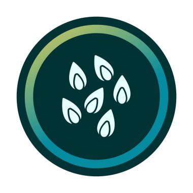 Çiçek Yaprakları simgesi, vektör illüstrasyonu  