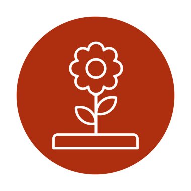 güzel düz çiçek vektör çizimi   