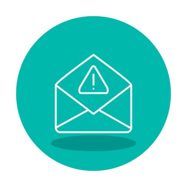 Basit çöp posta harfi simgesi, vektör illüstrasyonu