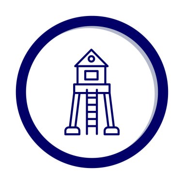 Askeri Kule. Web simgesi basit illüstrasyon 