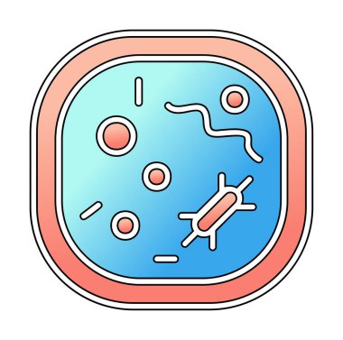 Hücre simgesi, vektör illüstrasyonu